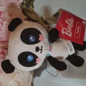 Barbie  Pets plush Pink Heart Panda ,new!
